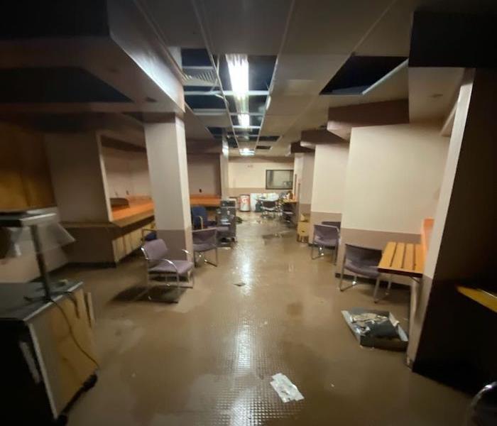 Commercial property with extensive water damage