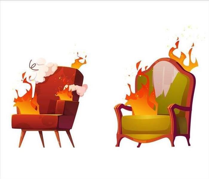 Chair on fire
